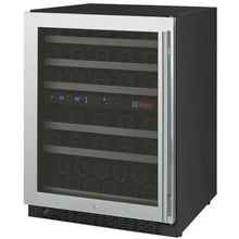 Load image into Gallery viewer, 24&quot; Wide FlexCount II Tru-Vino 56 Bottle Dual Zone Stainless Steel Left/Right Hinge Wine Cooler