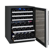 Load image into Gallery viewer, 24&quot; Wide FlexCount II Tru-Vino 56 Bottle Dual Zone Stainless Steel Left/Right Hinge Wine Cooler