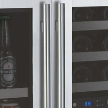 Load image into Gallery viewer, 30&quot; Wide FlexCount II Tru-Vino 30 Bottle/88 Can Wine Dual Zone Stainless Steel Side-by-Side Wine Refrigerator/Beverage Center