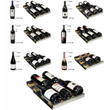 Load image into Gallery viewer, Allavino 15&quot; Wide FlexCount II Tru-Vino 30 Bottle Dual Zone Black Wine Cooler