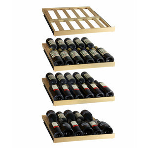 Allavino 24" Wide FlexCount Classic II Tru-Vino 174 Bottle Single Zone Stainless Steel Left/Right Hinge Wine Cooler
