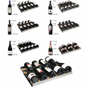 Allavino 24" Wide FlexCount II Tru-Vino 121 Bottle Dual Zone Stainless Steel Left/Right Hinge Wine Cooler