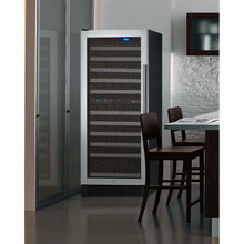 Load image into Gallery viewer, Allavino 24&quot; Wide FlexCount II Tru-Vino 121 Bottle Dual Zone Stainless Steel Left/Right Hinge Wine Cooler