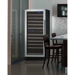 Allavino 24" Wide FlexCount II Tru-Vino 121 Bottle Dual Zone Stainless Steel Left/Right Hinge Wine Cooler