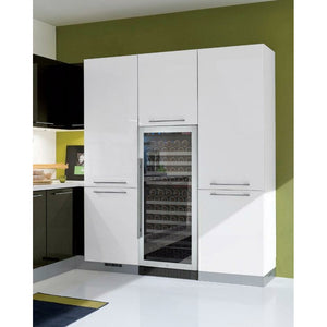 Allavino 24" Wide FlexCount II Tru-Vino 128 Bottle Single Zone Stainless Steel Left/Right Hinge Wine Cooler