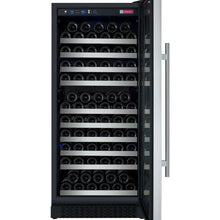 Load image into Gallery viewer, Allavino 24&quot; Wide FlexCount II Tru-Vino 128 Bottle Single Zone Stainless Steel Left/Right Hinge Wine Cooler