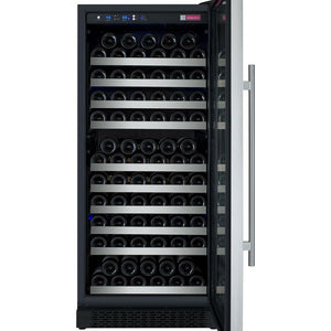 Allavino 24" Wide FlexCount II Tru-Vino 128 Bottle Single Zone Stainless Steel Left/Right Hinge Wine Cooler