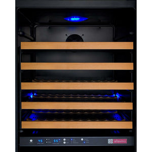 Allavino 24" Wide FlexCount II Tru-Vino 172 Bottle Dual Zone Black Left/Right Hinge Wine Cooler