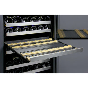 Allavino 24" Wide FlexCount II Tru-Vino 172 Bottle Dual Zone Black Left/Right Hinge Wine Cooler