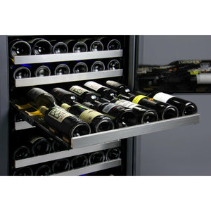 Allavino 24" Wide FlexCount II Tru-Vino 172 Bottle Dual Zone Black Left/Right Hinge Wine Cooler