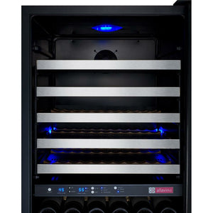 Allavino 24" Wide FlexCount II Tru-Vino 172 Bottle Dual Zone Stainless Steel Left/Right Hinge Wine Cooler