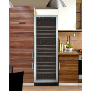 Allavino 24" Wide FlexCount II Tru-Vino 177 Bottle Single Zone Stainless Steel Left/Right Hinge Wine Cooler