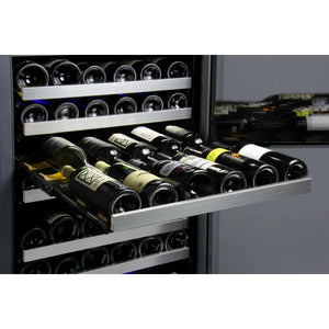 Allavino 24" Wide FlexCount II Tru-Vino 177 Bottle Single Zone Stainless Steel Left/Right Hinge Wine Cooler