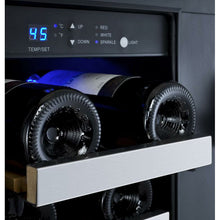 Load image into Gallery viewer, Allavino 24&quot; Wide FlexCount II Tru-Vino 36 Bottle Dual Zone Black Wine Cooler