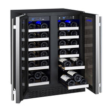 Load image into Gallery viewer, Allavino 24&quot; Wide  FlexCount II Tru-Vino 36 Bottle Dual Zone Stainless Steel Wine Cooler