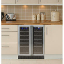 Load image into Gallery viewer, Allavino 24&quot; Wide  FlexCount II Tru-Vino 36 Bottle Dual Zone Stainless Steel Wine Cooler