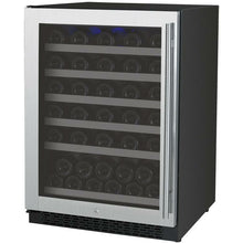 Load image into Gallery viewer, Allavino 24&quot; Wide FlexCount II Tru-Vino Series 56 Bottle Single Zone Stainless Steel Left/Right Hinge Wine Cooler