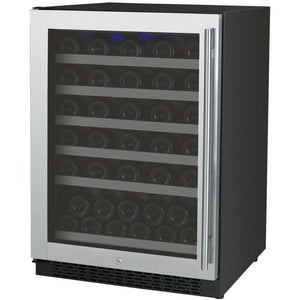 Allavino 24" Wide FlexCount II Tru-Vino Series 56 Bottle Single Zone Stainless Steel Left/Right Hinge Wine Cooler