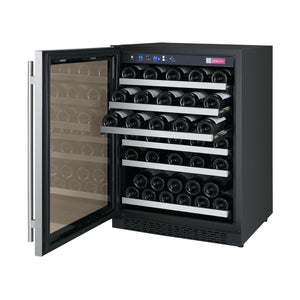 Allavino 24" Wide FlexCount II Tru-Vino Series 56 Bottle Single Zone Stainless Steel Left/Right Hinge Wine Cooler