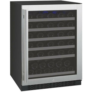 Allavino 24" Wide FlexCount II Tru-Vino Series 56 Bottle Single Zone Stainless Steel Left/Right Hinge Wine Cooler