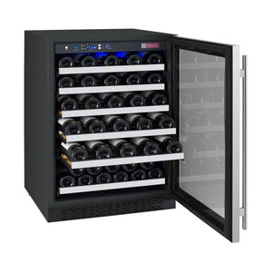 Allavino 24" Wide FlexCount II Tru-Vino Series 56 Bottle Single Zone Stainless Steel Left/Right Hinge Wine Cooler