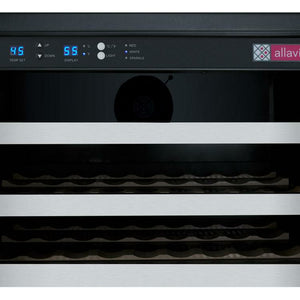 Allavino 24" Wide FlexCount II Tru-Vino Series 56 Bottle Single Zone Stainless Steel Left/Right Hinge Wine Cooler