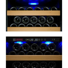 Load image into Gallery viewer, Allavino 24&quot; Wide Vite II Tru-Vino 99 Bottle Dual Zone Black Right Hinge Wine Cooler