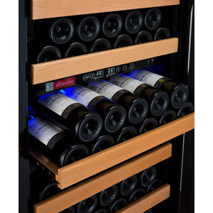 Allavino 24" Wide Vite II Tru-Vino 99 Bottle Dual Zone Black Right Hinge Wine Cooler