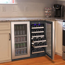 Load image into Gallery viewer, Allavino 30&quot; Wide FlexCount II Tru-Vino Dual Zone Stainless Steel Built-In Wine Cooler