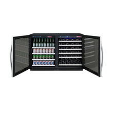 Load image into Gallery viewer, Allavino 47&quot; Wide FlexCount II Series 56 Bottle/154 Can Dual Zone Stainless Steel Side-by-Side Wine Refrigerator/Beverage Center