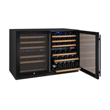 Load image into Gallery viewer, Allavino  47&quot; Wide FlexCount II Tru-Vino 112 Bottle Four Zone Black Side-by-Side Wine Cooler