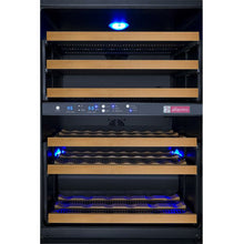 Load image into Gallery viewer, Allavino  47&quot; Wide FlexCount II Tru-Vino 112 Bottle Four Zone Black Side-by-Side Wine Cooler