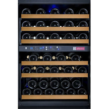 Load image into Gallery viewer, Allavino  47&quot; Wide FlexCount II Tru-Vino 112 Bottle Four Zone Black Side-by-Side Wine Cooler