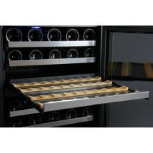 Load image into Gallery viewer, Allavino  47&quot; Wide FlexCount II Tru-Vino 112 Bottle Four Zone Black Side-by-Side Wine Cooler