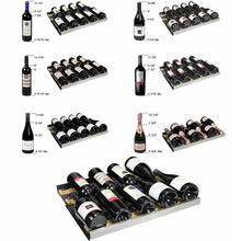 Load image into Gallery viewer, Allavino  47&quot; Wide FlexCount II Tru-Vino 112 Bottle Four Zone Black Side-by-Side Wine Cooler