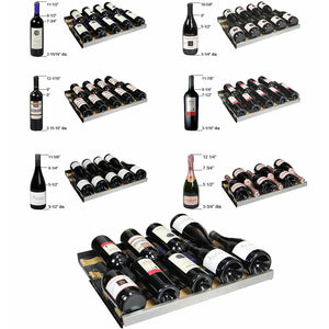 Allavino  47" Wide FlexCount II Tru-Vino 112 Bottle Four Zone Black Side-by-Side Wine Cooler