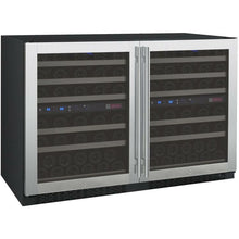 Load image into Gallery viewer, Allavino 47&quot; Wide FlexCount II Tru-Vino 112 Bottle Four Zone Stainless Steel Side-by-Side Wine Cooler