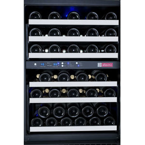 Allavino 47" Wide FlexCount II Tru-Vino 112 Bottle Four Zone Stainless Steel Side-by-Side Wine Cooler