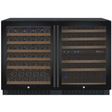 Load image into Gallery viewer, Allavino 47&quot; Wide FlexCount II Tru-Vino 112 Bottle Three Zone Black Side-by-Side Wine Cooler