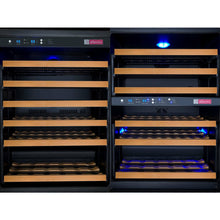 Load image into Gallery viewer, Allavino 47&quot; Wide FlexCount II Tru-Vino 112 Bottle Three Zone Black Side-by-Side Wine Cooler