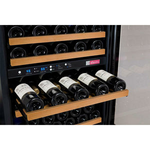 Allavino 47" Wide FlexCount II Tru-Vino 112 Bottle Three Zone Black Side-by-Side Wine Cooler