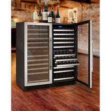 Load image into Gallery viewer, Allavino 47&quot; Wide FlexCount II Tru-Vino 242 Bottle Four Zone Stainless Steel Side-by-Side Wine Cooler