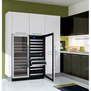 Allavino 47" Wide FlexCount II Tru-Vino 249 Bottle Three Zone Stainless Steel Side-by-Side Wine