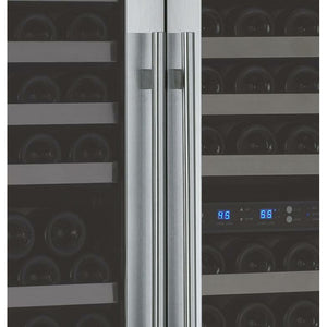 Allavino 47" Wide FlexCount II Tru-Vino 249 Bottle Three Zone Stainless Steel Side-by-Side Wine