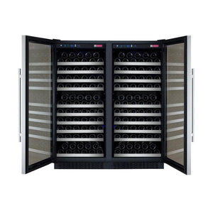 Allavino 47" Wide FlexCount II Tru-Vino 256 Bottle Dual Zone Stainless Steel Side-by-Side Wine Cooler