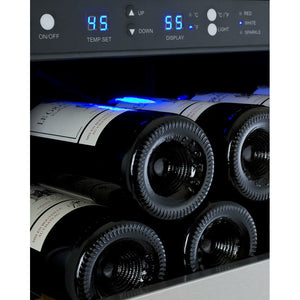 Allavino 47" Wide FlexCount II Tru-Vino 256 Bottle Dual Zone Stainless Steel Side-by-Side Wine Cooler