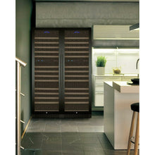 Load image into Gallery viewer, Allavino 47&quot; Wide FlexCount II Tru-Vino 344 Bottle Four Zone Black Side-by-Side Wine Cooler
