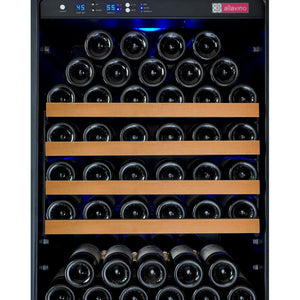 Allavino 47" Wide FlexCount II Tru-Vino 344 Bottle Four Zone Black Side-by-Side Wine Cooler