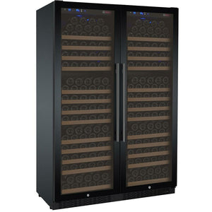 Allavino 47" Wide FlexCount II Tru-Vino 354 Bottle Dual Zone Black Side-by-Side Wine Cooler