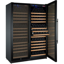 Load image into Gallery viewer, Allavino 47&quot; Wide FlexCount II Tru-Vino 354 Bottle Dual Zone Black Side-by-Side Wine Cooler